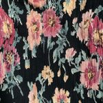 Vintage 90s Maxi Dress Black Pink Pastel Dark Floral Scoop Neck Pinafore Flowy Photo 11