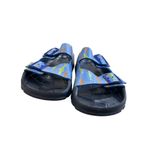 Birkis By Birkenstock Womens Blue Shark Sandals Size 41/10.5 SKU 8304 Orange Photo 4
