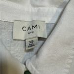 Cami NYC ✨ Belkis White Linen Blouse w/ Green Turquoise Buttons XS ✨ Photo 4