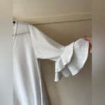 Boohoo  Women’s White Dress Size‎ US 18 With Ruffle Sleeves Photo 2