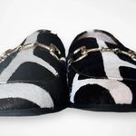 ALFANI Step N Flex Calf Hair Loafers With Brass Horse Bit Detail Size 6 | EUC White Photo 2