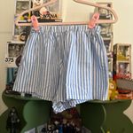 Blue and White Striped Shorts Size M Photo 4