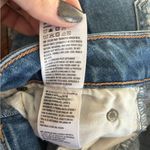 American Eagle distressed denim hi rise mini skirt size 0 92% cotton Photo 2