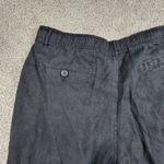 Club Room Luxury Womens Linen Pants XL Black Drawstring Straight Leg Pockets Photo 7