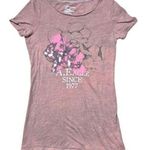 American Eagle Y2K Graphic Baby Tee Brown Size Small Photo 0