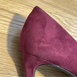 ZARA  Burgundy Suede Heels - Size 37 (6.5) Photo 5