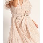 Cleobella  Odelia cotton ruffle beige printed boho dress small Photo 14