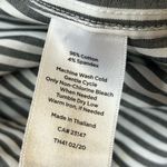 Talbots Striped Notched Shirt Womens Size S Petite Non Iron Top Grey White Photo 3