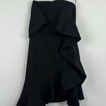 Endless Rose  Women’s Black Strapless Asymmetrical Ruffle Mini Dress Size XS Photo 0