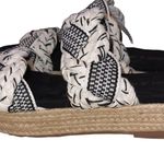 Violet & Red Women’s Woven Wedge Slip On Sandals Size 7M NWOT Black Off White Photo 2