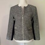 Ivanka Trump blue & white striped zip up jacket Photo 1