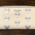 Kate Spade  x DISNEY Silver Mickey Mouse Embossed Full Zipper Continental Wallet Photo 14