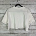 Aerie  Offline Cropped Polo Shirt White Size Medium Photo 2
