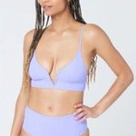 l*space 💕L*💕 Pointelle Rib Bikini Set ~ Gizelle Top + Desi Bottom ~ Purple XS NWT Photo 0