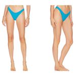 l*space L* Cabana Bitsy Bikini Bottom Bright Blue Ribbed High Cut Cheeky NEW XS Photo 1