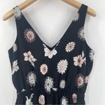 Loft ANN TAYLOR Outlet Jumpsuit Size Extra Small Black Bloom Floral Office Work Photo 5