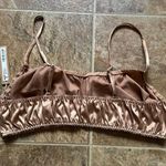 SKIMS Sleepover Satin Bralette Honey Size XL Photo 5