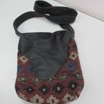 Aztec Southwestern Crossbody Pebbled Leather Boho Western Cowgirl Tote Bag Suchi Black Photo 1