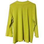 Rafaella  Studio lime green large beaded citrus burst clasp front top long sleeve Photo 8