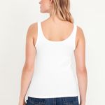 Old Navy  | White First-Layer Ribbed Scoop-Neck Tank Top | XL Photo 1
