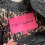 Betsey Johnson  Black Scallop Trim Jacket Women's Size M DAMGED BELT LOOPs Photo 7