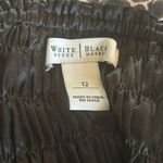 White House | Black Market WHBM Chiffon Giraffe Animal Print Smocked Strapless Midi Dress Sz 12 Ruffle Hem Photo 6