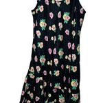 American Vintage Vintage 90s 1990s Black floral slip dress medium lingerie negligee Photo 1