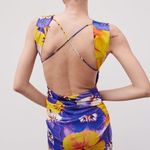 ZARA dress mesh open back violet casual summer vacation wedding party Photo 6