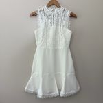 Heartloom Cammie Sleeveless Lace Mini Dress Tulip Hem Eggshell White Size Small Photo 1