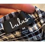 Lulus Lulu’s Plaid Romance Black and White Gingham Print Skater Dress Photo 6