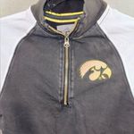 Gg the brand vintage style Hawkeye pullover quarter zip medium Iowa tailgate Black Photo 1