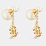 Christian Dior DIOR TRIBALES EARRINGS Gold-Finish Metal with White Resin Pearls Lacquer Photo 0