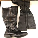 Torrid Black leather knee-high boots buckles riding equestrian-Women 10.5W boho western indie hippie country #harness #campus #goth #whimsygoth #grunge festival biker Photo 2