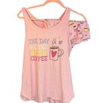 secret treasures Pajama Set Size M Top Large Bottom Coffee Tank Top Shorts Pink Photo 0