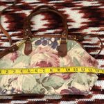 Cottagecore Coastal Grandma Floral Tapestry 90s Shoulder Hand bag Purse Crossbody leather straps gold details Multiple Photo 3