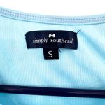 Simply Southern Size Small Sleeveless Tank Top Blue Open Back Scallop Detail Photo 2