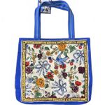 Brighton  Tied With Love Canvas Tote Heart Flowers Bird Ribbon Print NWT Photo 1