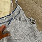 Aerie  blue striped ruffle tank Photo 2