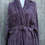 NWT FYLO Woman’s XXL Deep Purple Multi Colored Knit Cardigan Business Casual Fun Photo 0