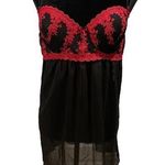 Madison Intimates Victorian Goth Witchy Floral Lace Bustier Lingerie Slip Dress Size XL Photo 0