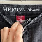 Merona Bootcut Black Denim Jeans, White Streaked Jeans, Size 14 Regular Photo 8