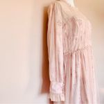 Ivy City Co Pink /Blush Floral Tulle Long Sleeves Ruffle Maxi Dress. Size 1X Photo 4