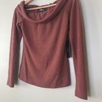 Lulus Cowl Neck Long Sleeve Burgundy Sweater NWT Photo 1