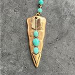 Anthropologie Zuni arrowhead turquoise necklace Photo 4