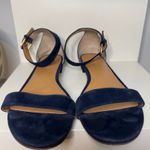 J.Crew  Suede Ankle Strap Sandals Minimalist Blue Business Casual-Size 8.5‎ Photo 1