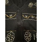 Sweater vest beaded holiday knit size small Black Photo 4