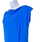 Chiara Boni La Petite Cobalt Gathered Cowl Neck Dress cocktail party Size 48 Blue Photo 14