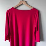 Susan Graver  Everyday Women's Dress Tunic Deep Pink Liquid Knit 3/4 Sleeve M Photo 8