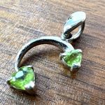 Peora Peridot Sterling Silver Necklace Pendant Green Photo 2