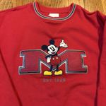Vintage 90s Disney Store Mickey Mouse Sweatshirt Red Small NWT USA Photo 8